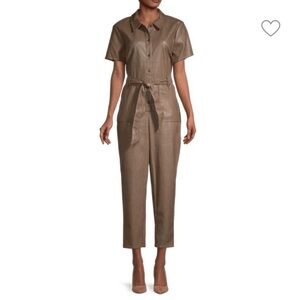 7 For All Mankind Vegan Leather Jumpsuit